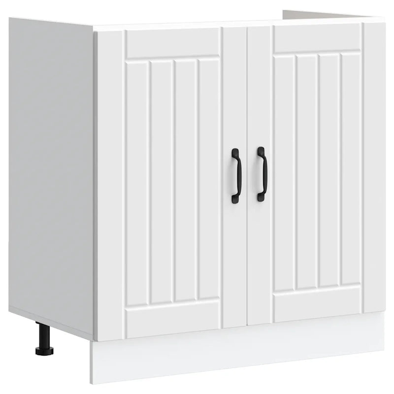 Sink Base Cabinet Lucca White Engineered Wood