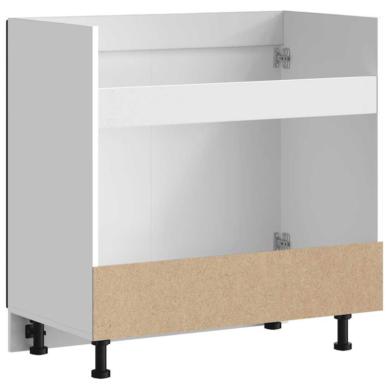 vidaXL Sink Base Cabinet "Lucca" Black Engineered Wood