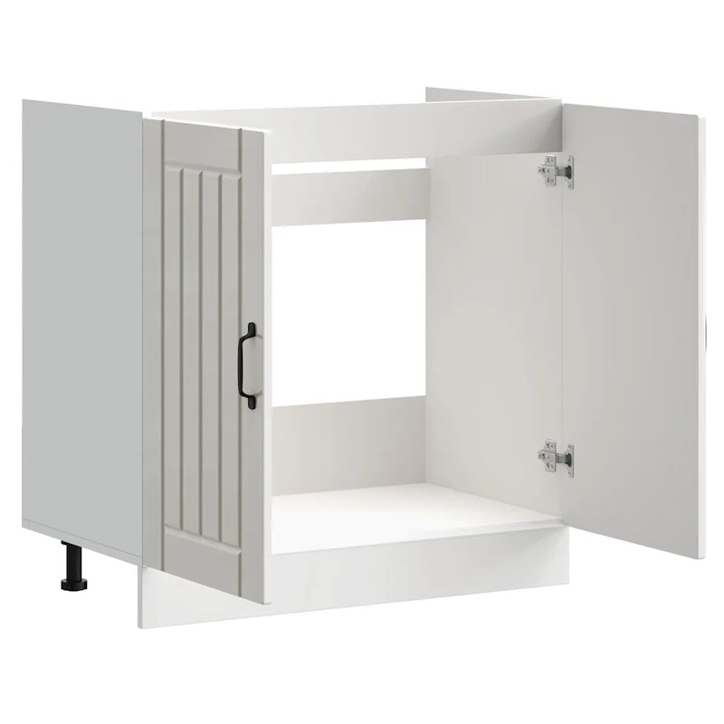 Sink Base Cabinet "Lucca" High Gloss White Engineered Wood
