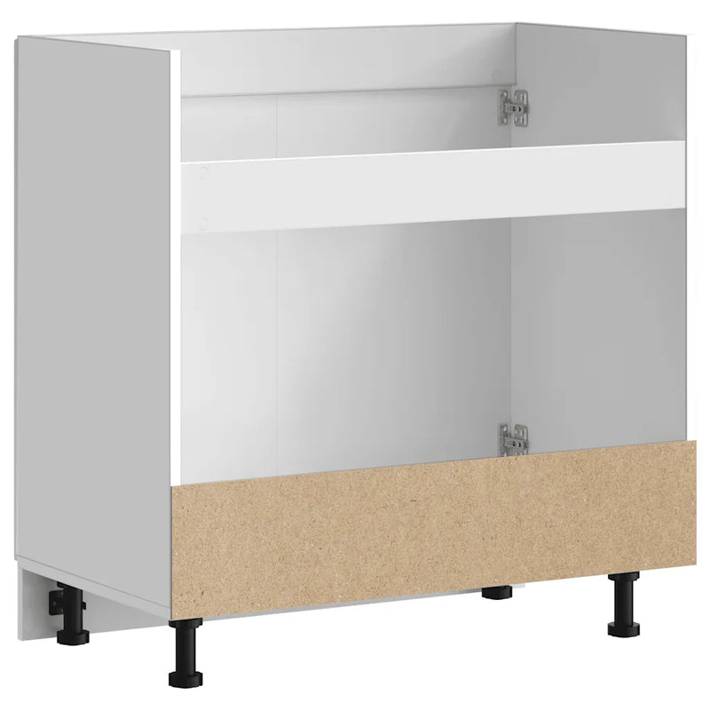 Sink Base Cabinet "Lucca" High Gloss White Engineered Wood