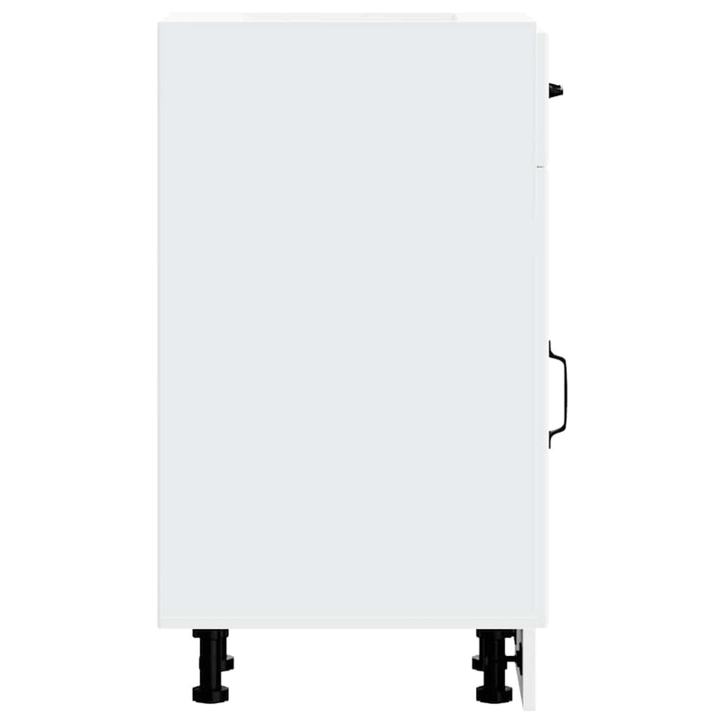 vidaXL Kitchen Base Cabinet Lucca White Engineered Wood
