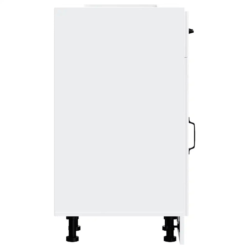 Kitchen Base Cabinet "Lucca" High Gloss White Engineered Wood