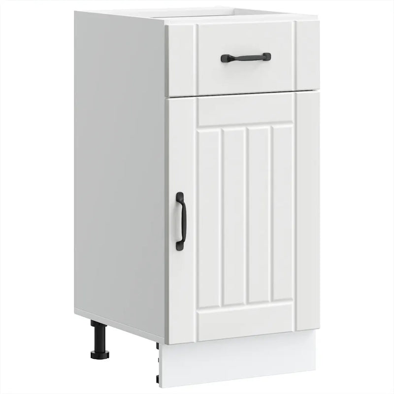 Kitchen Base Cabinet Lucca White Engineered Wood