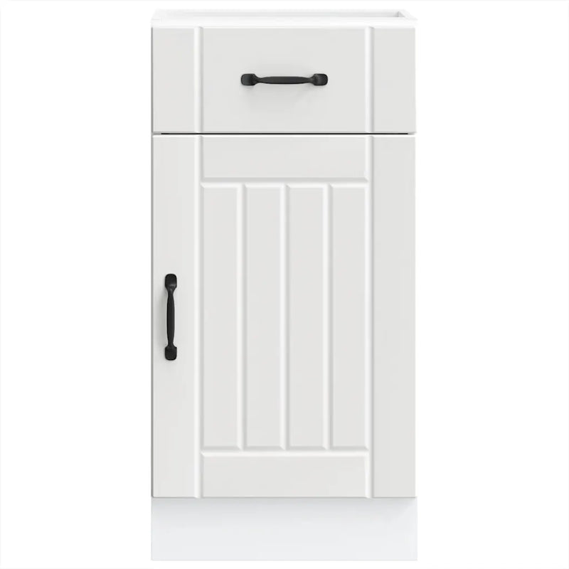 Kitchen Base Cabinet Lucca White Engineered Wood