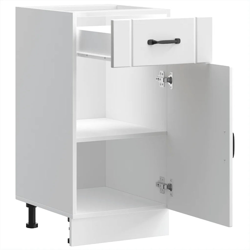 Kitchen Base Cabinet Lucca White Engineered Wood