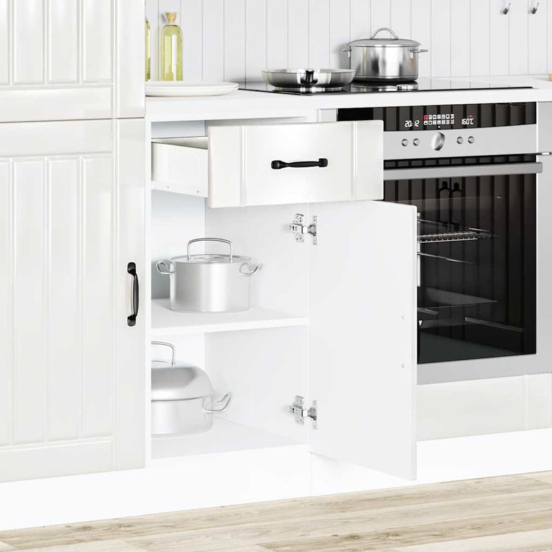 vidaXL Kitchen Base Cabinet "Lucca" High Gloss White Engineered Wood