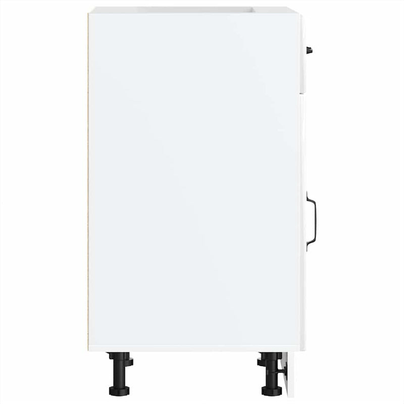 vidaXL Kitchen Base Cabinet "Lucca" High Gloss White Engineered Wood