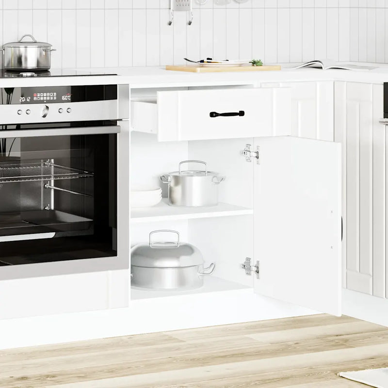 Kitchen Base Cabinet Lucca White Engineered Wood