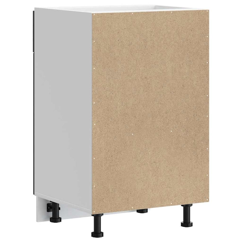 vidaXL Kitchen Base Cabinet "Lucca" Black Engineered Wood