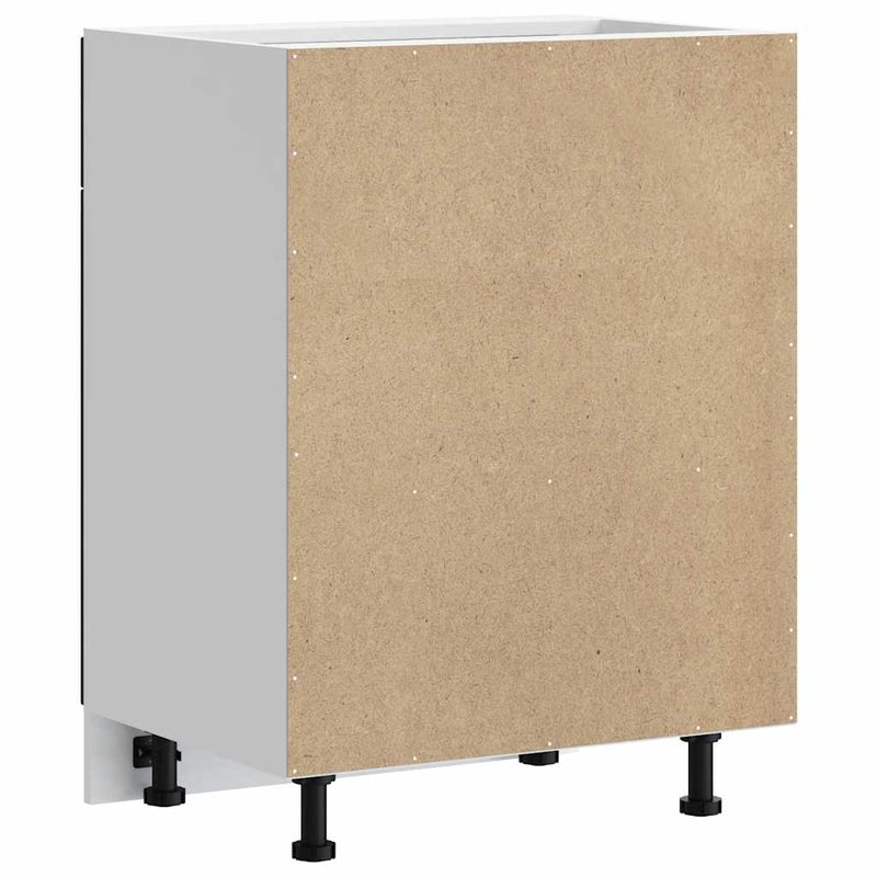 vidaXL Kitchen Base Cabinet "Lucca" Black Engineered Wood