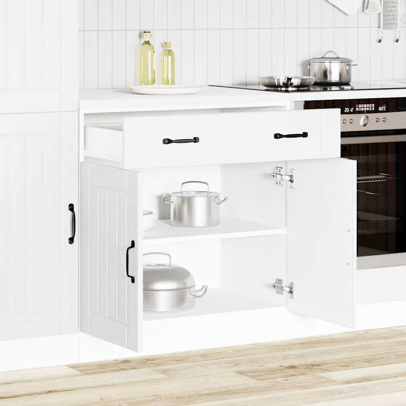Kitchen Base Cabinet Lucca White Engineered Wood