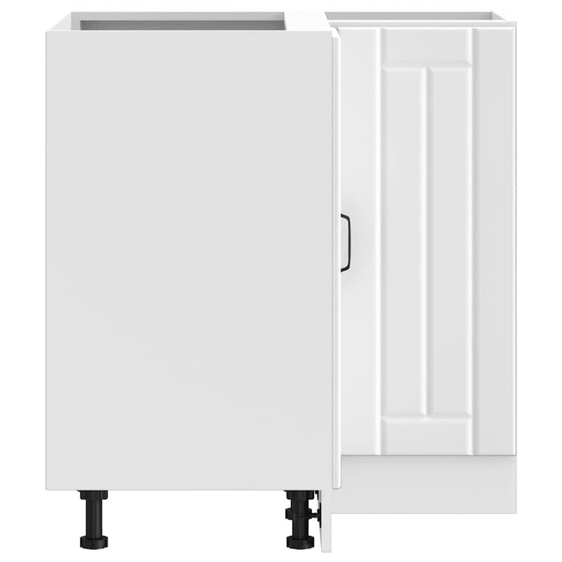 vidaXL Kitchen Corner Base Cabinet Lucca White Engineered Wood