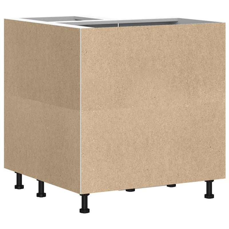 vidaXL Kitchen Corner Base Cabinet "Lucca" Black Engineered Wood