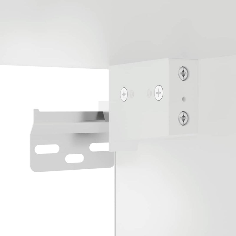 Kitchen Wall Cabinet with Glass Door Lucca White