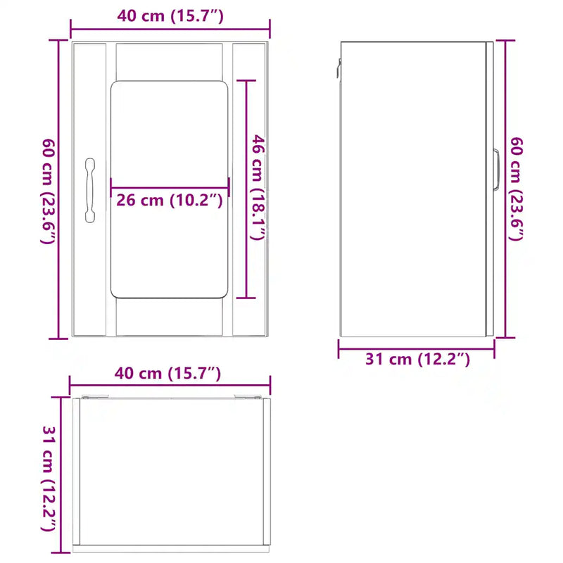 Kitchen Wall Cabinet with Glass Door Lucca White