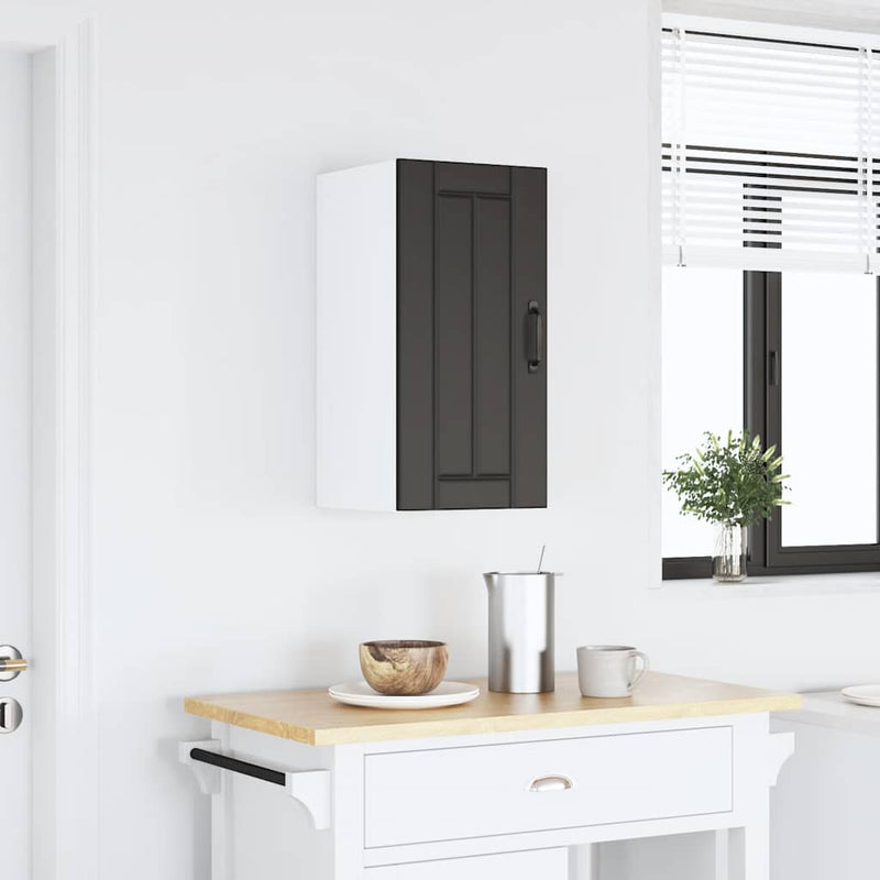 vidaXL Kitchen Wall Cabinet "Lucca" Black Engineered Wood