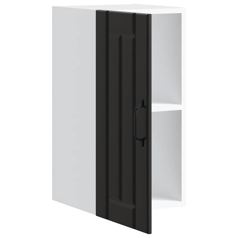 vidaXL Kitchen Wall Cabinet "Lucca" Black Engineered Wood