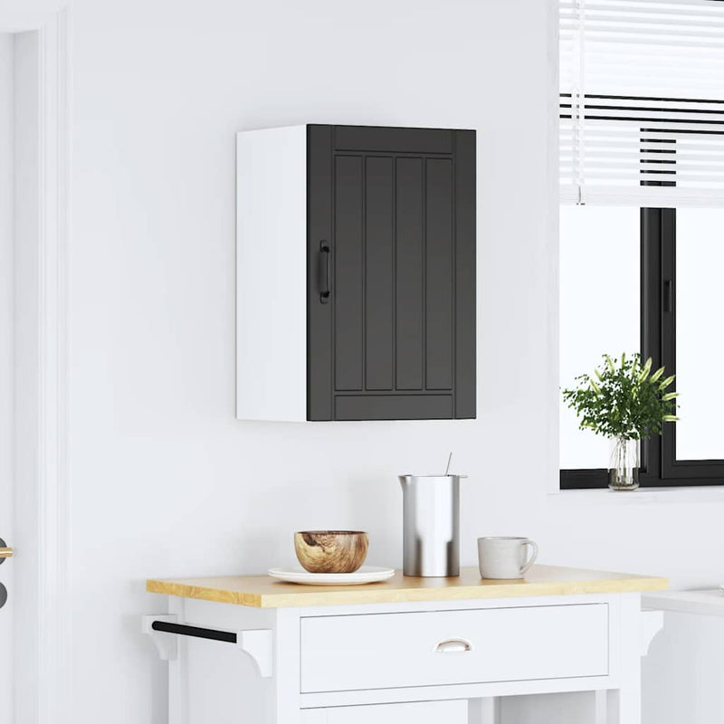 vidaXL Kitchen Wall Cabinet "Lucca" Black Engineered Wood