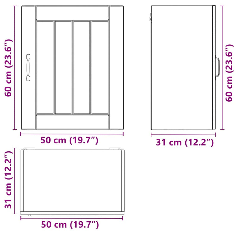 vidaXL Kitchen Wall Cabinet Lucca White Engineered Wood