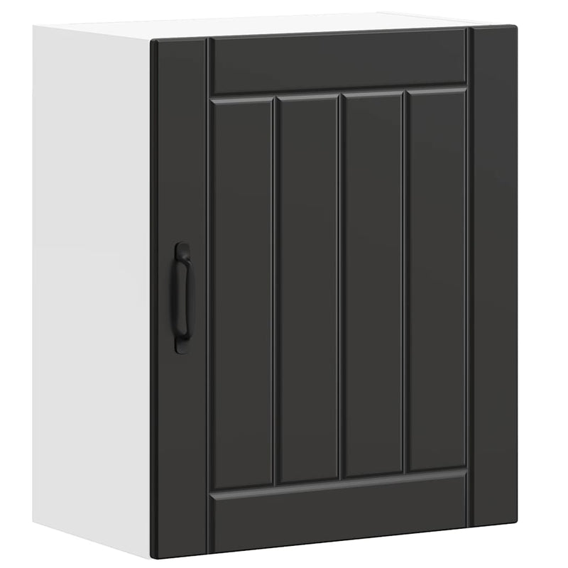 vidaXL Kitchen Wall Cabinet "Lucca" Black Engineered Wood