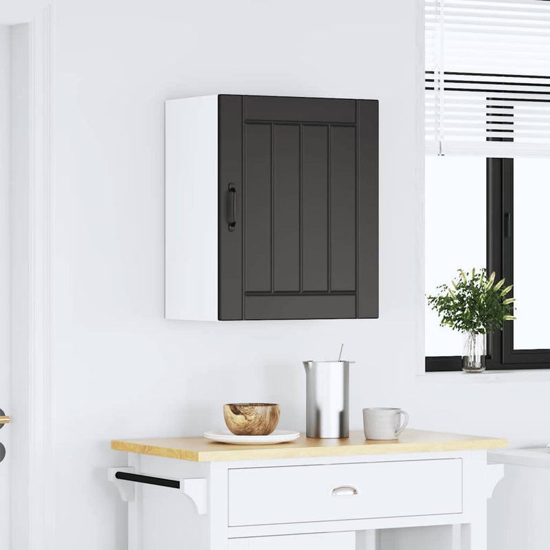 vidaXL Kitchen Wall Cabinet "Lucca" Black Engineered Wood