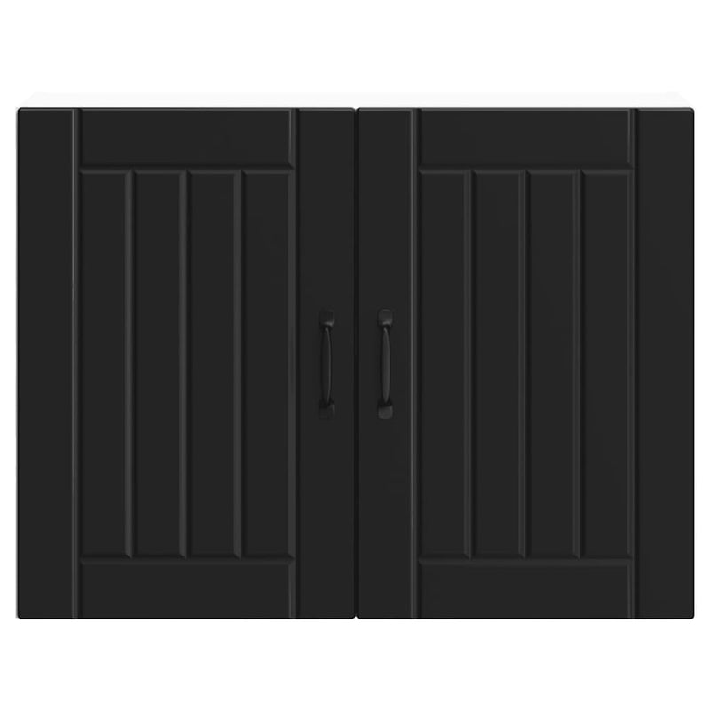 vidaXL Kitchen Wall Cabinet "Lucca" Black Engineered Wood