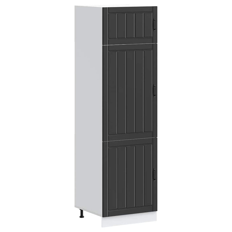 vidaXL Kitchen Cupboard "Lucca" Black Engineered Wood