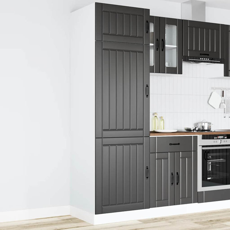 vidaXL Kitchen Cupboard "Lucca" Black Engineered Wood