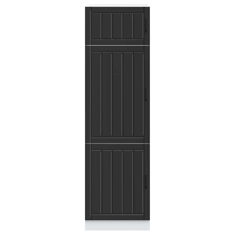 vidaXL Kitchen Cupboard "Lucca" Black Engineered Wood