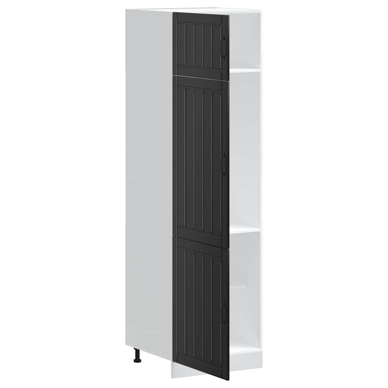 vidaXL Kitchen Cupboard "Lucca" Black Engineered Wood
