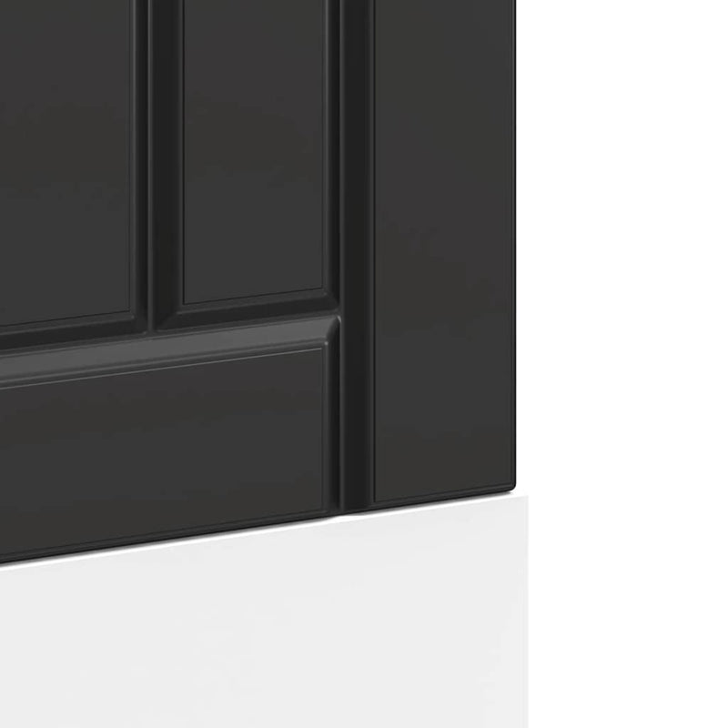 vidaXL Dishwasher Panel "Lucca" Black Engineered Wood