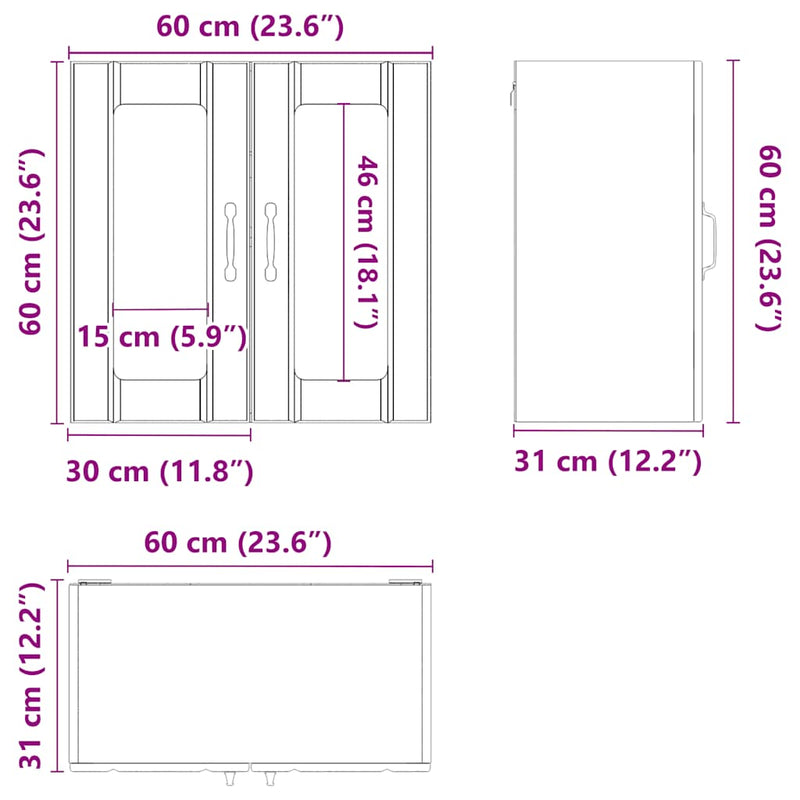 vidaXL Kitchen Wall Cabinet with Glass Door "Lucca" Black Engineered Wood