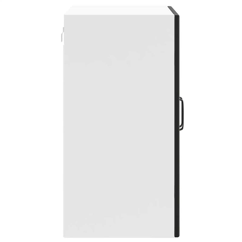 vidaXL Kitchen Wall Cabinet with Glass Door "Lucca" Black Engineered Wood
