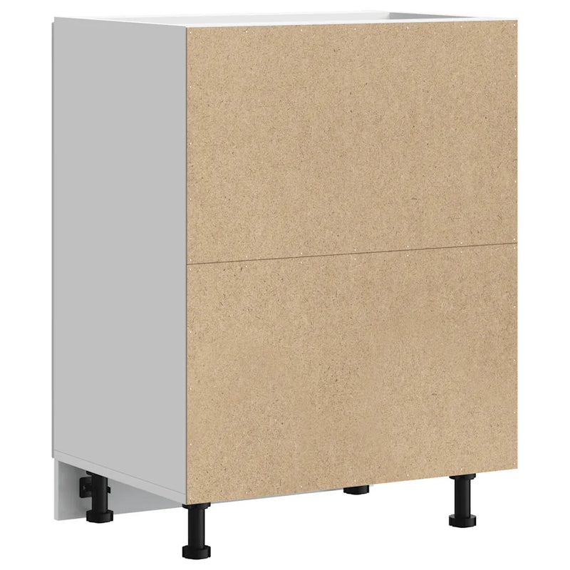 Kitchen Base Cabinet "Porto" High Gloss White Engineered Wood