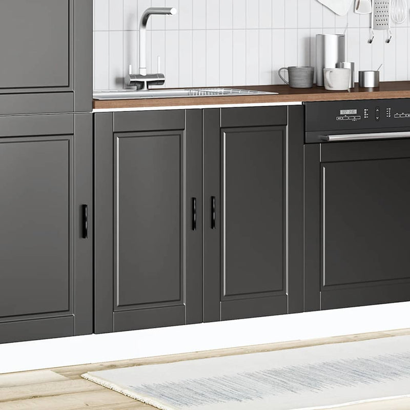 vidaXL Sink Base Cabinet "Porto" Black 80x46x81,5 cm Engineered Wood