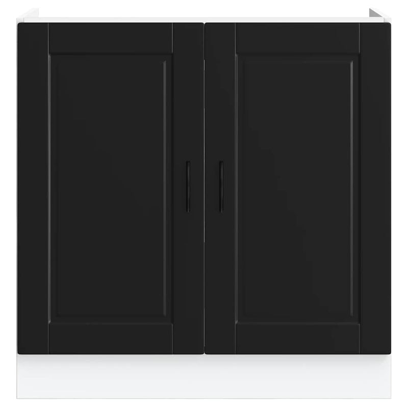 vidaXL Sink Base Cabinet "Porto" Black 80x46x81,5 cm Engineered Wood