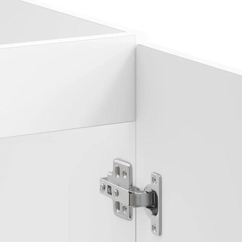 Sink Base Cabinet "Porto" High Gloss White 80x46x81,5 cm Engineered Wood