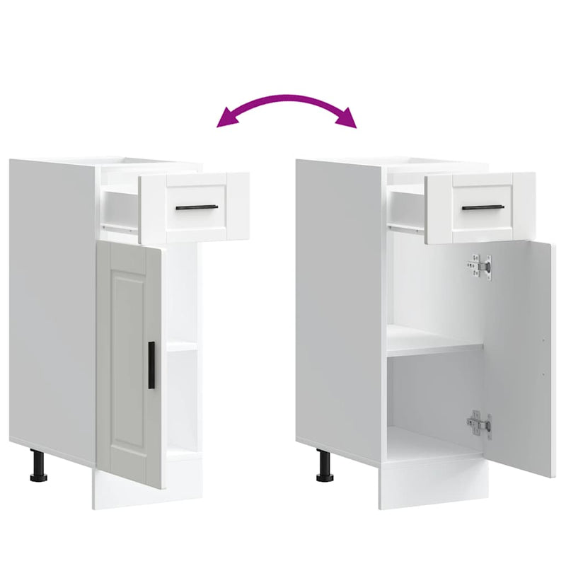vidaXL Kitchen Base Cabinet Porto White Engineered Wood