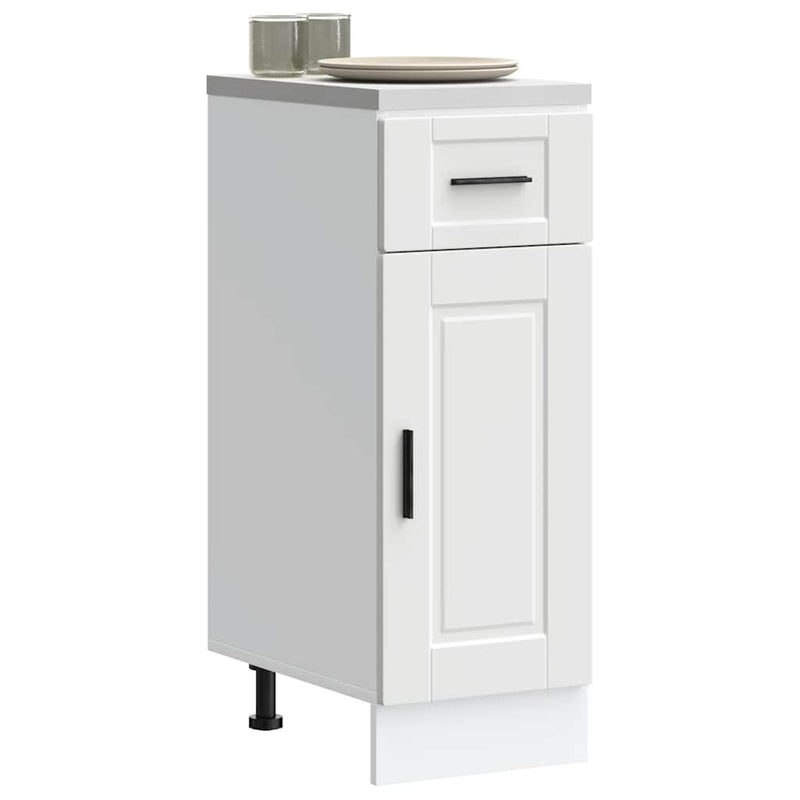 vidaXL Kitchen Base Cabinet Porto White Engineered Wood
