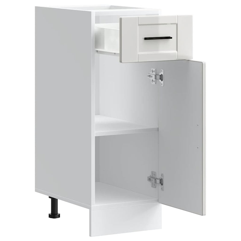vidaXL Kitchen Base Cabinet "Porto" High Gloss White Engineered Wood
