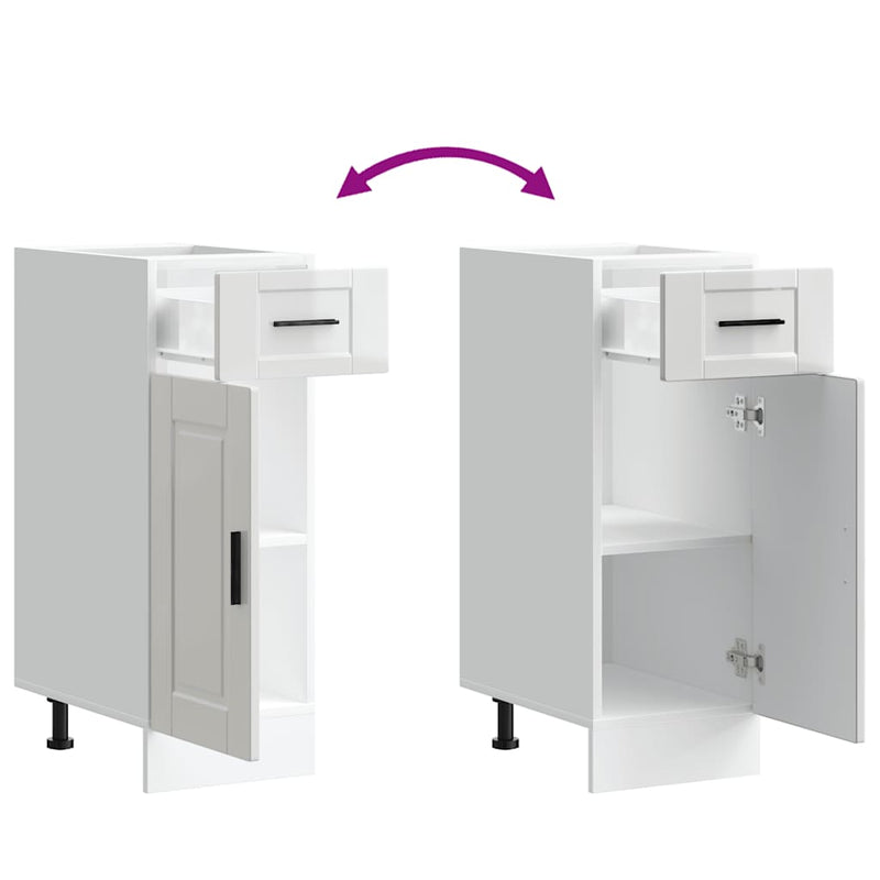 vidaXL Kitchen Base Cabinet "Porto" High Gloss White Engineered Wood