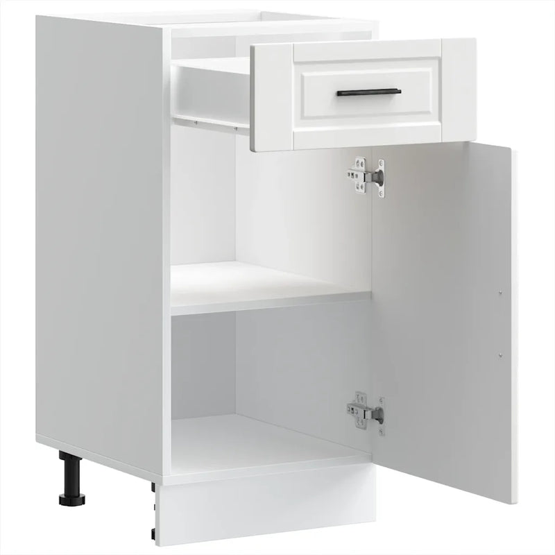 Kitchen Base Cabinet��Porto White Engineered Wood