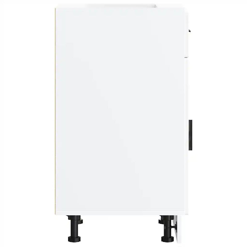 Kitchen Base Cabinet��Porto White Engineered Wood
