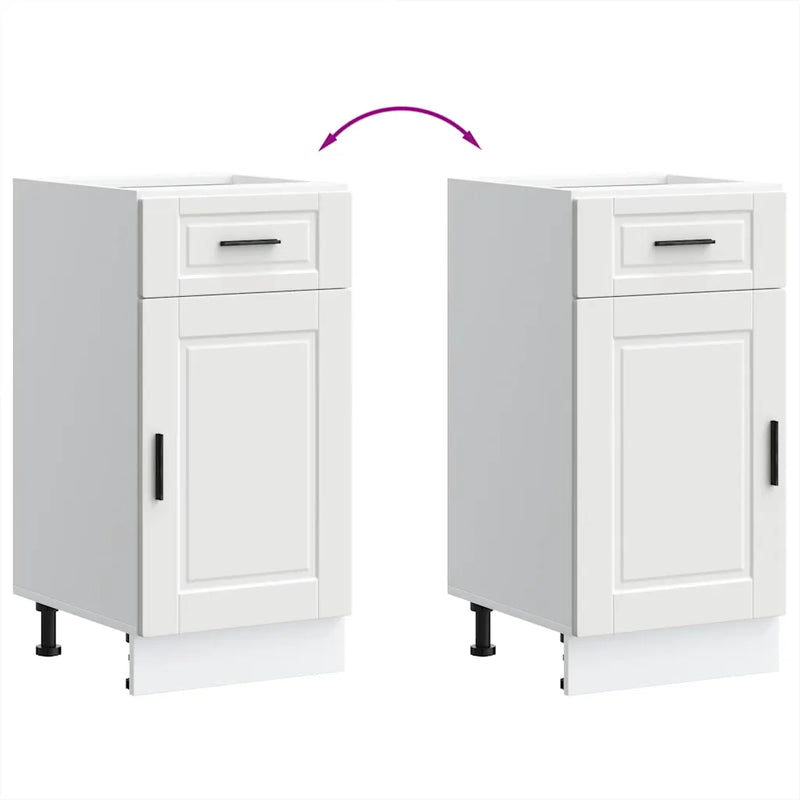 Kitchen Base Cabinet��Porto White Engineered Wood