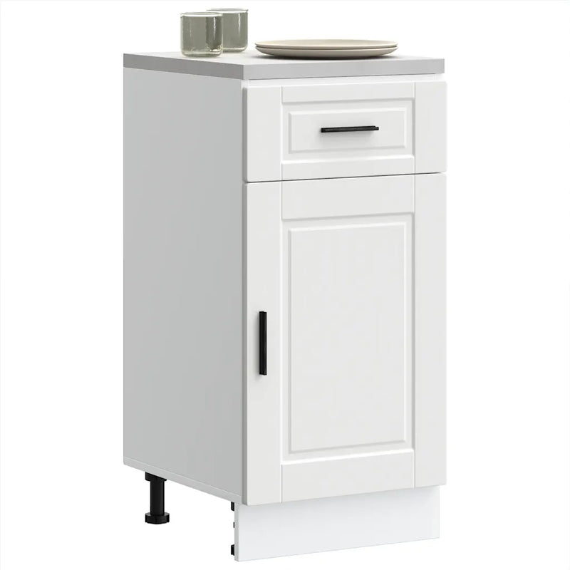 Kitchen Base Cabinet��Porto White Engineered Wood