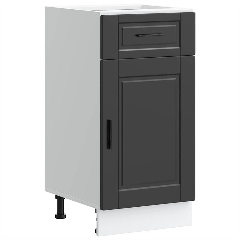 vidaXL Kitchen Base Cabinet "Porto" Black Engineered Wood