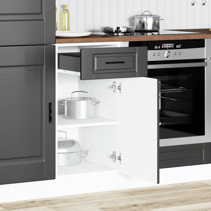 vidaXL Kitchen Base Cabinet "Porto" Black Engineered Wood