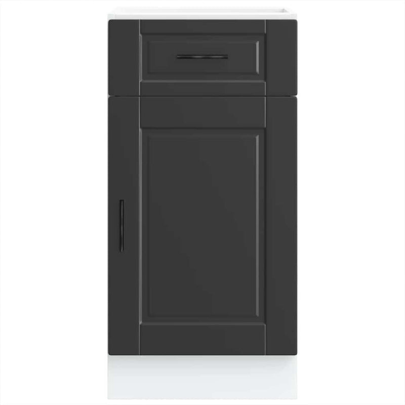 vidaXL Kitchen Base Cabinet "Porto" Black Engineered Wood