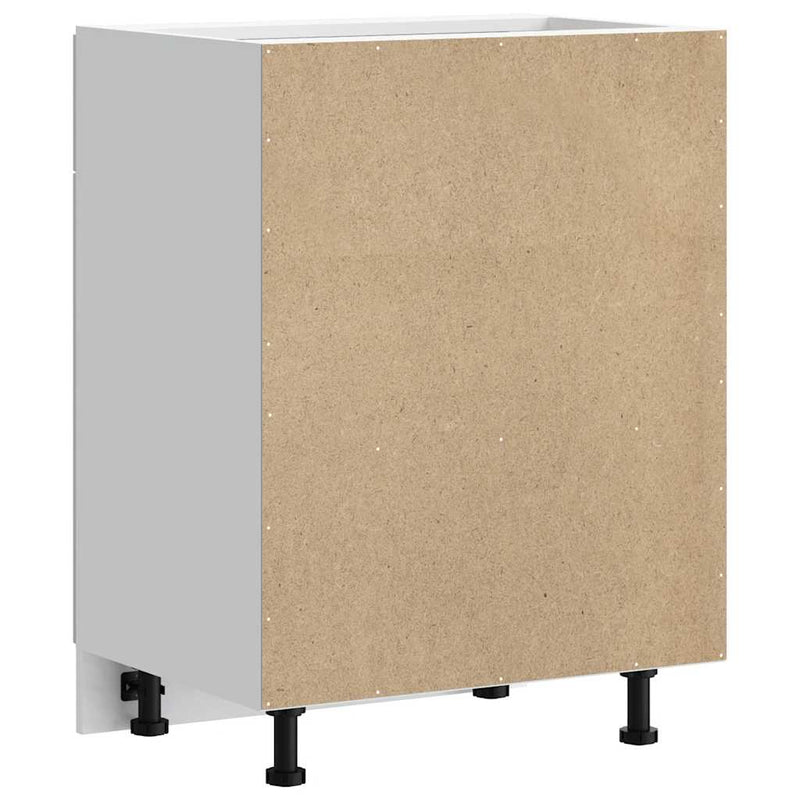 vidaXL Kitchen Base Cabinet "Porto" High Gloss White Engineered Wood