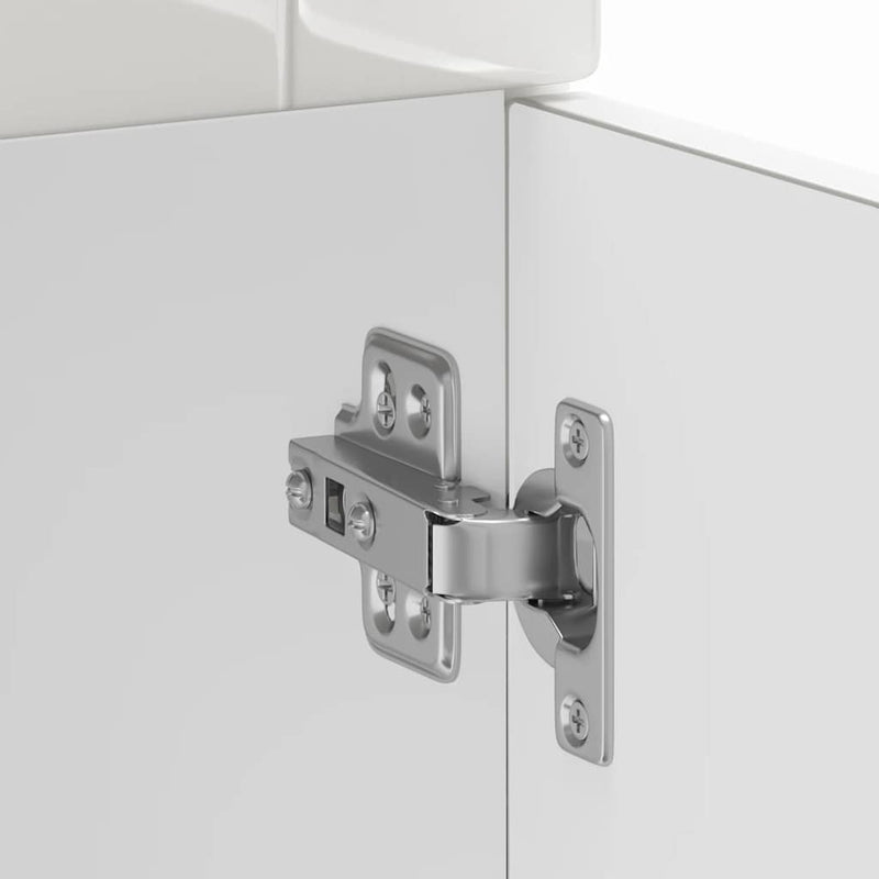 vidaXL Kitchen Base Cabinet "Porto" High Gloss White Engineered Wood